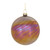 Set of 6 Bronze and Purple Iridescent Glass Swirl Christmas Ornaments 7"