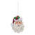 Set of 6 Glittered Glass Santa Face Christmas Ornaments 5.5"