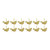 Club Pack of 12 Gold Bird with Leaf Christmas Ornaments 5"