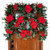 9' x 10" Pre-Lit Poinsettia Artificial Christmas Garland, Clear LED Lights