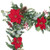 9' x 10" Pre-Lit Poinsettia Artificial Christmas Garland, Clear LED Lights