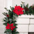 9' x 10" Pre-Lit Poinsettia Artificial Christmas Garland, Clear LED Lights