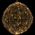 LED Twinkle Lighted Wire Ball Outdoor Christmas Decoration - 12" - Gold