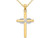 14K Yellow Gold Infinity Cross Pendant Necklace with Chain
