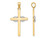 14K Yellow Gold Infinity Cross Pendant Necklace with Chain