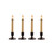 Set of 4 Christmas Window Candle Lamps with Weighted Base 9"