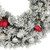 Pre-Lit Battery Operated Snowy Bristle Pine Christmas Wreath - 30" - Warm White LED Lights