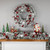 Pre-Lit Battery Operated Snowy Bristle Pine Christmas Wreath - 30" - Warm White LED Lights