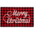 Red and Black Plaid "Merry Christmas" Natural Coir Christmas Outdoor Doormat 18" x 30"