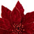 20" Red Glittered Velvet Poinsettia Christmas Stem Spray