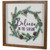 Wooden Framed "Believe In The Season" Christmas Wall Sign - 11.75"