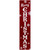 36" Red and White "Merry Christmas" and Snowflake Porch Board Sign Decoration