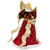 Metallic and Sequin Angel Christmas Tree Topper - 12" - Red and Gold - Unlit