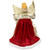 Metallic and Sequin Angel Christmas Tree Topper - 12" - Red and Gold - Unlit