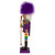 16.25" Purple and Gold Pride Christmas Nutcracker