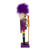 16.25" Purple and Gold Pride Christmas Nutcracker