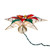 13" Lighted Red and Gold Poinsettia Star Christmas Tree Topper, Multicolor Lights