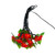 10-Count Red Rose LED Christmas Light Set, 12ft Green Wire