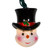 10-Count Snowman Head Christmas Light Set, 2.5ft Green Wire