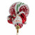 Red and Green Santa with Peppermint Candy Christmas Ornaments 8"