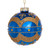 6ct Navy Blue with Gold Embellishments Shiny Finish Christmas Ball Ornaments 3" (80mm)