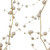 White Pearl Beads with Gold Wire Christmas Garland, Unlit