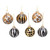Gold and Black Animal Print Christmas Ball Ornaments 3" (80mm)