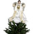 18" White and Silver Angel Christmas Tree Topper, Unlit