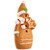 Frosted Gingerbread Snowman with Star Cookie Christmas Figurine - 7.5"