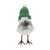 Set of 6 White and Green Winter Bird with Hat Christmas Tabletop Decorations 8"