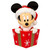 8" Mickey in Present Christmas Tree Topper, Unlit