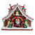 10.5" Battery Operated LED Santa's Workshop Gingerbread House Christmas Tabletop Decoration