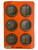 Bradshaw Halloween 6 Cavity Cookie Mold Pan, Monster Shaped Baking Tray