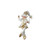 17" White and Gold Bendable Elf with Jingle Bells Christmas Plush Figure