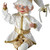 17" White and Gold Bendable Elf with Jingle Bells Christmas Plush Figure