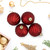 4ct Red Swirls Glittered Christmas Ball Ornaments 3" (80mm)