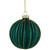 4ct Green and Gold Textured Glass Christmas Ball Ornaments 3" (80mm)