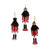 Club Pack of 24 African American Nutcracker Christmas Ornaments 6"