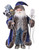 21" Blue Santa Claus Christmas Figure with Gifts and Staff