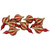 8ct Red and Gold Shatterproof Finial Christmas Ornaments, 4.75"