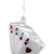 6" Four Aces Playing Cards Glass Christmas Ornament
