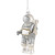 5" Silver Glittered Astronaut Glass Christmas Ornament