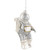 5" Silver Glittered Astronaut Glass Christmas Ornament