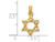 Star Of David Pendant in 14K Yellow Gold (NO CHAIN)