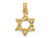 Star Of David Pendant in 14K Yellow Gold (NO CHAIN)