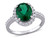 3.30 Carat (ctw) Lab-Created Emerald Ring in 10K White Gold with White Sapphires - 08DLG1008113CEMW-4