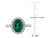 3.30 Carat (ctw) Lab-Created Emerald Ring in 10K White Gold with White Sapphires - 08DLG1008113CEMW-4