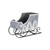 Galvanized Christmas Sleigh Tabletop Decoration Gray - 18.25"