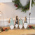 Wooden Gnomes Hinged Christmas Decoration - 10.75"