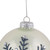 Set of 2 Shiny Pearl White Glittered Snowflake Glass Christmas Ball Ornaments 4"